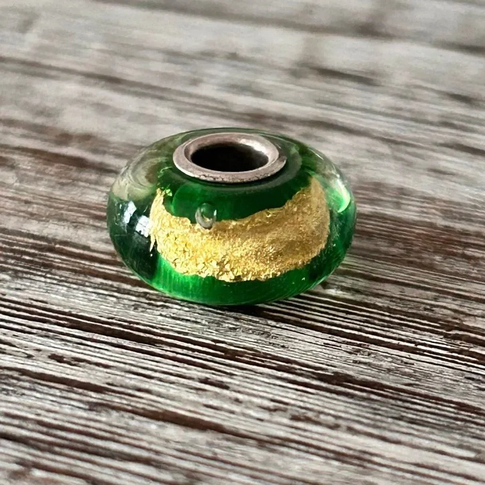 TROLLBEADS Heart Chakra Bead LAA 925S Preowned Perfect! w 22k Gold